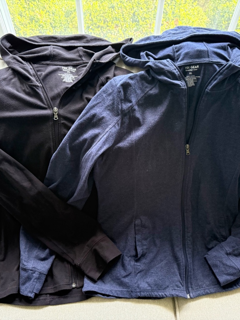 tek gear Women's Hooded Zip Jackets in Black and Navy